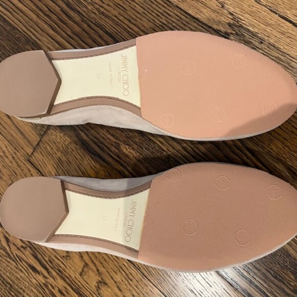 Jimmy Choo Light Pink Suede Ballet Flat - Picture 5 of 5